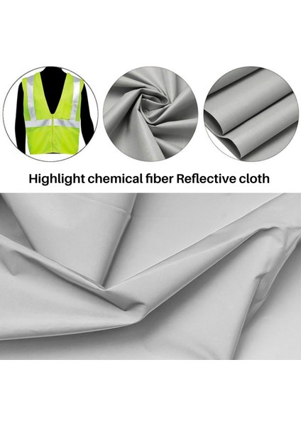 Gümüş Yansıtıcı Kumaş Kumaş Malzeme Üzerine Dikiş Vurgu Kimyasal Elyaf 39.4inch (Yurt Dışından) fırsatları