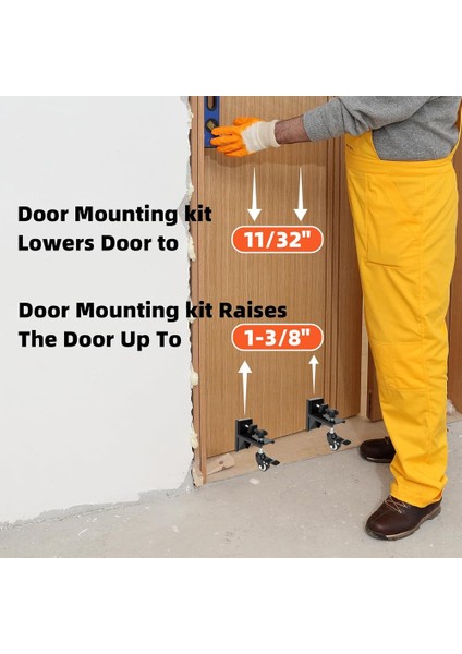 1-10/32 Inç Önceden Asılmış Kapılar Için Ağır Hizmet Tipi Kapı Montaj Donanımı Kiti (Yurt Dışından) fırsatları