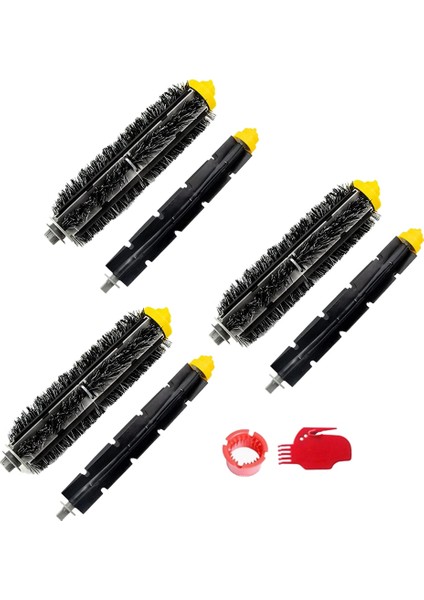 Irobot Roomba 600 ve 700 Serisi Elektrikli Süpürge Parçaları Için 3 Çift Kıl ve Esnek Çırpıcı Fırça Seti (Yurt Dışından)