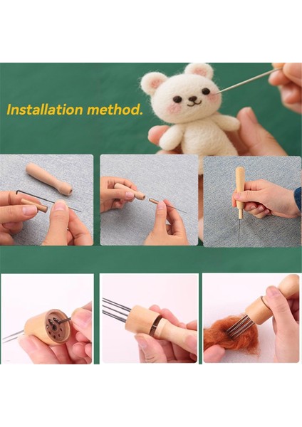 Boyutta 30 Keçe Iğnesi ve Ahşap Saplı Iğne-Keçe Seti (Yurt Dışından) fırsatları