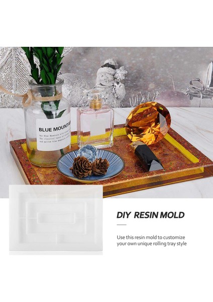 Reçine Kalıp Silikon, Epoksi Reçine Için Büyük Dikdörtgen Haddeleme Tepsi Kalıpları, Reçine Servis Tahtası Kalıbı Kenarları (Yurt Dışından) fiyatları