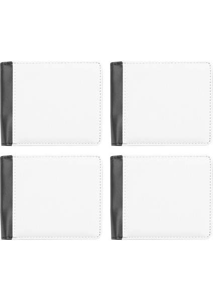 4 Adet Süblimasyon Cüzdanı Boş Isı Transfer Cüzdanı Boş Süblimasyon Cüzdanı Seyahat Iş Mezuniyeti Için Kimlik Pencereleri (Yurt Dışından)