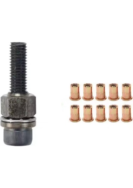Manuel Perçin Vida Perçin Makinesi Perçin Somunu Alet Adaptörü 11 Adet M10 (Yurt Dışından)