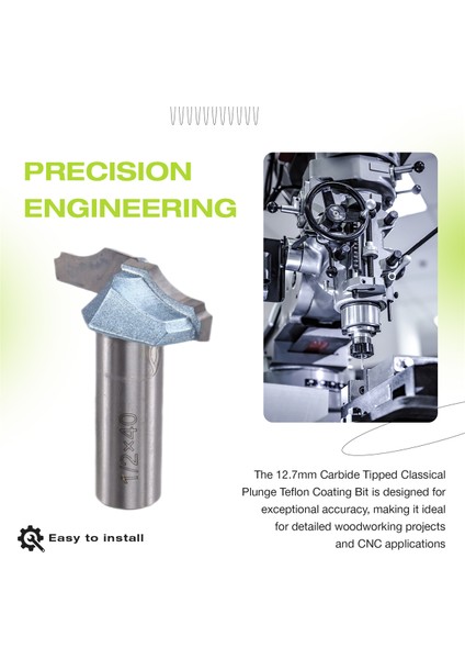 12,7 mm Karbür Uçlu Ağaç Işleme Cnc Takım Freze Kesici 1/2X40 (Yurt Dışından) fırsatları