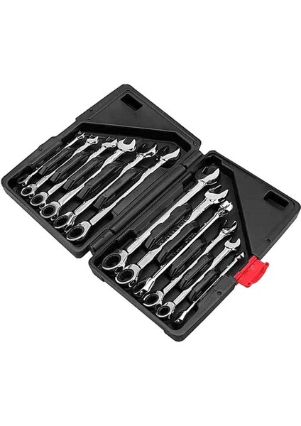 12 Parça Çift Amaçlı Cırcırlı Anahtar Sabit Anahtar El Aleti Seti 72 Diş (Yurt Dışından) modelleri