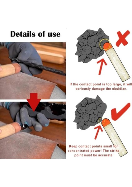 Knapping Tools Seti Obsidyen Işleme Aracı (Yurt Dışından) modelleri