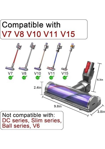 Dyson V7 V8 V10 V11 V15 Elektrikli Süpürge Için Hızlı Değiştirilebilir Motor Başlığı Temizleyici Temizleme Başlığı Yedek Parçası Elektrikli Başlık (Yurt Dışından) fiyatları