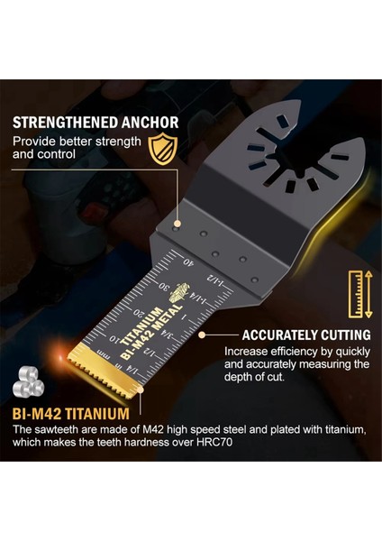 10 Adet Salınımlı Testere Bıçağı Titanyum Bimetal Testere Bıçağı (Yurt Dışından) fırsatları