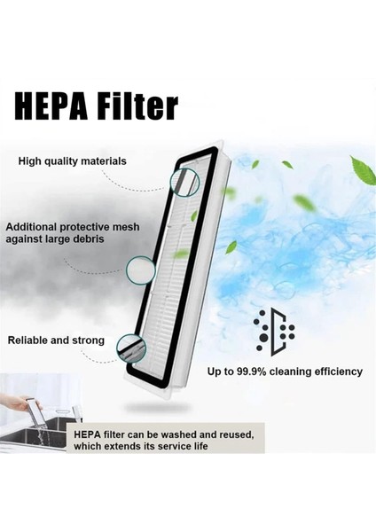 Dreame Bot D9 Plus Robot Süpürge Aksesuar Seti Ana Yan Fırça Paspas Bezi Bez Hepa Filtre Toz Torbası Parçaları (Yurt Dışından) indirimleri