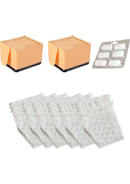 Adet Elektrikli Süpürge Parçaları Çok Setleri Hepa Filtre Toz Torbaları Elektrikli Süpürge Için Folletto Vorwerk Kobold VK135 VK136 VK369 (Yurt Dışından)