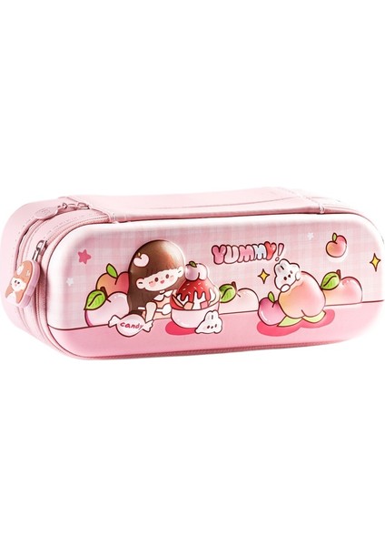 Yeni Ilkokul Öğrencileri Çift Katlı Üç Boyutlu 3D Kalem Kutusu, Yüksek Görünümlü Büyük Kapasiteli Kırtasiye Çizgi Film Kırtasiye Kutusu Malzemeleri Kalem Kutusu (Yurt Dışından)