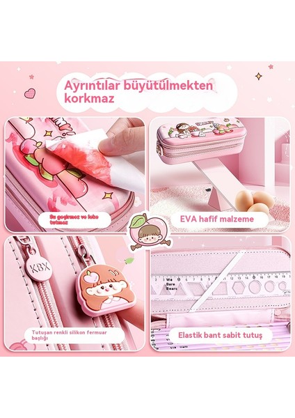 Yeni Ilkokul Öğrencileri Çift Katlı Üç Boyutlu 3D Kalem Kutusu, Yüksek Görünümlü Büyük Kapasiteli Kırtasiye Çizgi Film Kırtasiye Kutusu Malzemeleri Kalem Kutusu (Yurt Dışından) fırsatları