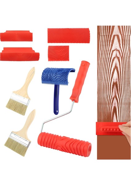 Parça Ahşap Desenli Boya Seti, Doku Rulosu, Desen Salıncağı (Yurt Dışından) modelleri