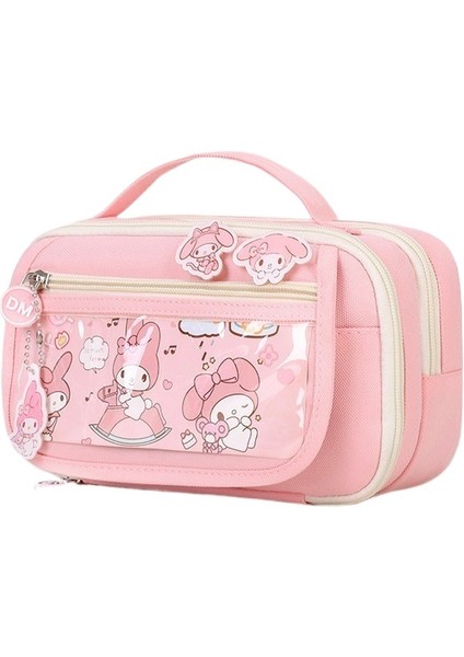 Yeni Çizgi Film Sevimli Kalem Çantası Kız Ilkokul Kırtasiye Kutusu Ortaokul Kızı 2025 Yeni Büyük Kapasiteli Yüksek Görünümlü Kalem Çantası (Yurt Dışından)