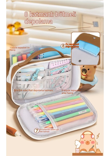 Yeni Çizgi Film Sevimli Kalem Çantası Kız Ilkokul Kırtasiye Kutusu Ortaokul Kızı 2025 Yeni Büyük Kapasiteli Yüksek Görünümlü Kalem Çantası (Yurt Dışından) fiyatları