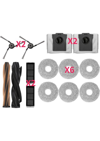 Dreame X50 Yedek Parça Ana Yan Fırça, Filtre, Paspas, Toz Torbası (Yurt Dışından) fırsatları