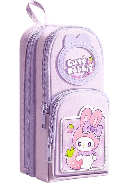 Yeni Kaba Ayı Taşınabilir Okul Çantası Kalem Çantası Kırtasiye Çantası Büyük Kapasiteli Yüksek Değerli Kırtasiye Çantası Kız Kalem Çantası Öğrenci Çok Fonksiyonlu (Yurt Dışından)