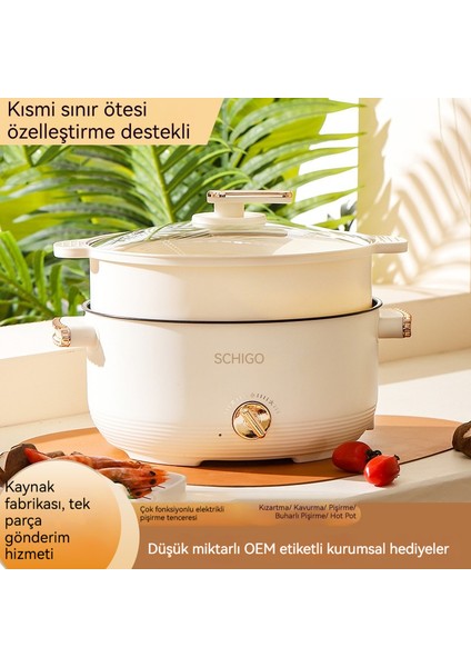 Yeni Chigo Çok Fonksiyonlu Elektrikli Tencere Ev Elektrikli Güveç Pişirme Tenceresi Hepsi Bir Arada Elektrikli Wok Elektrikli Buharlı Yurt (Yurt Dışından) fiyatları