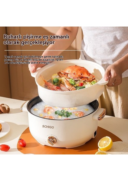 Yeni Chigo Çok Fonksiyonlu Elektrikli Tencere Ev Elektrikli Güveç Pişirme Tenceresi Hepsi Bir Arada Elektrikli Wok Elektrikli Buharlı Yurt (Yurt Dışından) modelleri