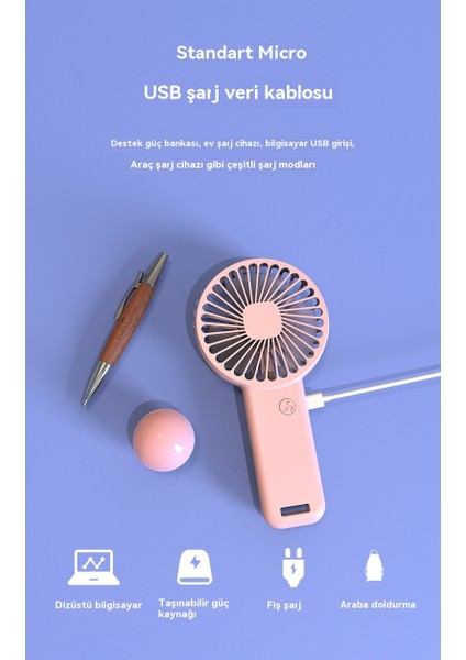 2025 Yeni El Fan USB Şarj Küçük Fan Taşınabilir Mini Yurt Masaüstü Sessiz (Yurt Dışından) indirimleri