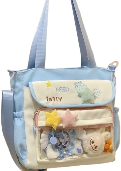 Yeni Kanvas Çanta Kadın Omuz Küçük Taze Çok Yönlü Ağrı Çantası Kitap Çantası Büyük Kapasiteli El Çantası Ders Çantası Öğrenci Çapraz Çanta (Yurt Dışından)