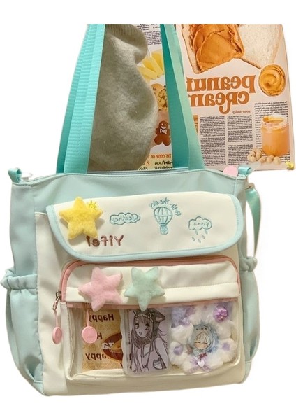 Yeni Kanvas Çanta Kadın Omuz Küçük Taze Çok Yönlü Ağrı Çantası Kitap Çantası Büyük Kapasiteli El Çantası Ders Çantası Öğrenci Çapraz Çanta (Yurt Dışından)