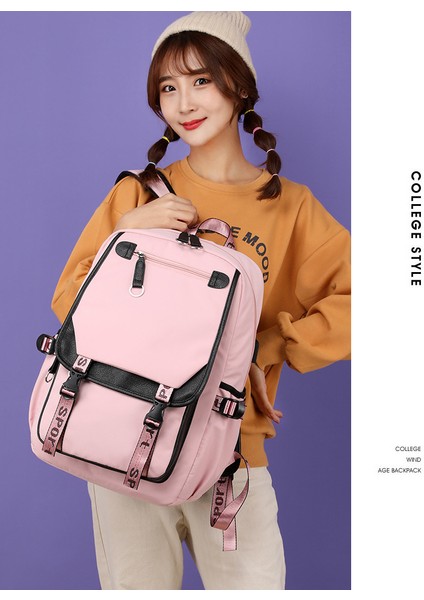 Yeni Rahat Kore Tarzı Okul Çantası Açık Büyük Kapasiteli Ortaokul Öğrencileri Katı Renkli Basit Çok Katmanlı Bilgisayar Çantası Sırt Çantası (Yurt Dışından) fırsatları