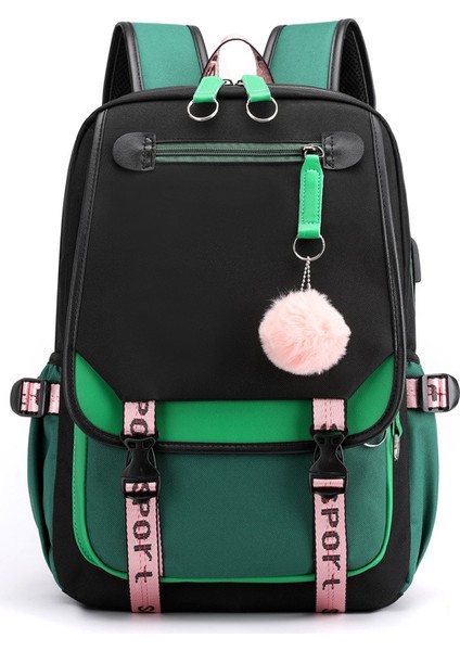 Yeni Rahat Kore Tarzı Okul Çantası Açık Büyük Kapasiteli Ortaokul Öğrencileri Katı Renkli Basit Çok Katmanlı Bilgisayar Çantası Sırt Çantası (Yurt Dışından)