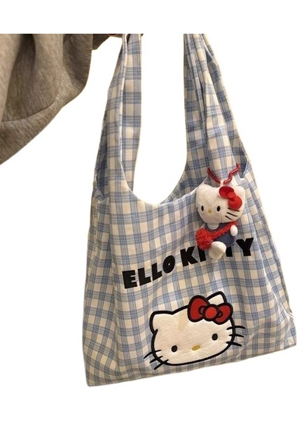 Yeni Sevimli Tarz Kedi Kanvas Çanta Taşınabilir Omuz Çapraz Çanta Yaz Işe Gidip Gelme Büyük Kapasiteli Yeni Omuz Çanta (Yurt Dışından)