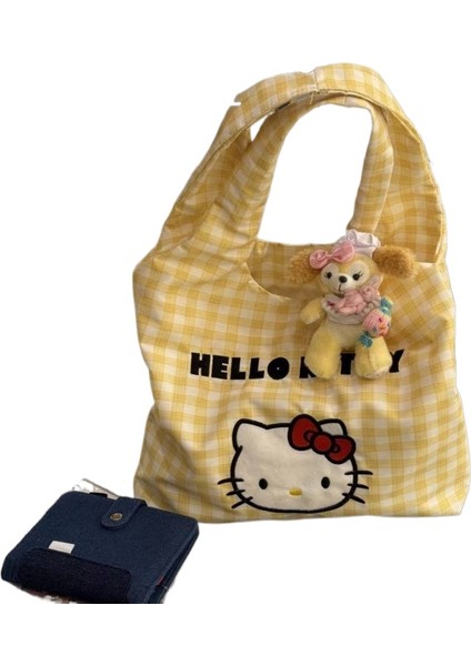 Yeni Sevimli Tarz Kedi Kanvas Çanta Taşınabilir Omuz Çapraz Çanta Yaz Işe Gidip Gelme Büyük Kapasiteli Yeni Omuz Çanta (Yurt Dışından)