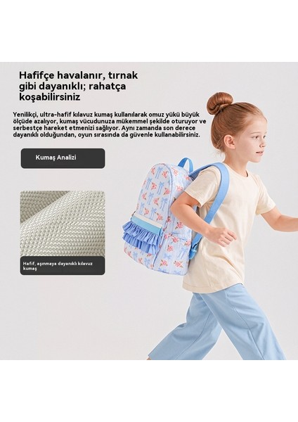 Yeni Sevimli Yay Çiçek Sırt Çantası Sevimli Pembe Ruffle Dekorasyonlu Büyük Kapasiteli Taşınabilir Öğrenci Sırt Çantası (Yurt Dışından) fırsatları