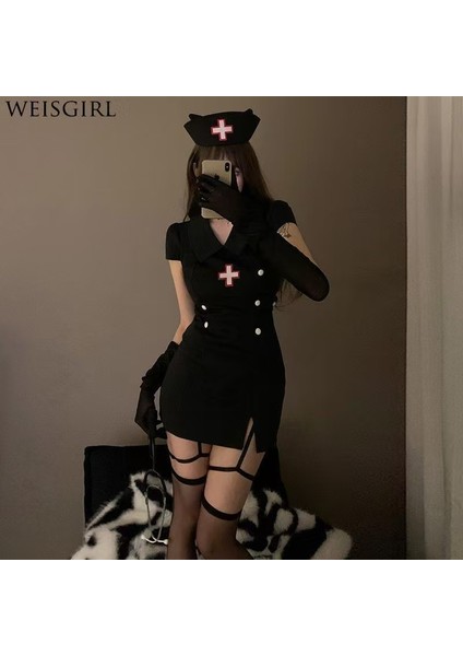 Yeni Cadılar Bayramı Küçük Şeytan Hemşire Üniforma Takımı Saf Arzu Hizmetçi Cos Kostümü Internet Ünlü Sıcak Kız Kostümü Doktor Cosplay (Yurt Dışından) fiyatları