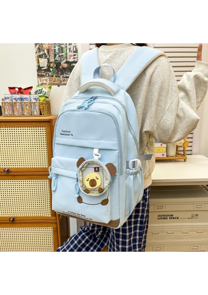 Yeni Ortaokul Öğrencileri Yeni Yüksek Görünümlü Büyük Kapasiteli Sırt Çantası Kadınlar Kampüs Tarzı Üniversite Öğrencileri Modası Yeni Çok Yönlü Okul (Yurt Dışından) modelleri