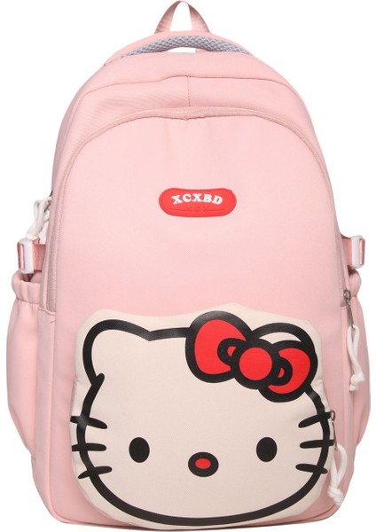 Yeni Sevimli Karikatür Kedi Okul Çantası Kız Ortaokul ve Lise Öğrencileri Karikatür Büyük Kapasiteli Hafif Yük Azaltma Sırt Çantası Üniversite (Yurt Dışından)