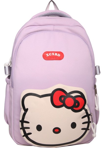 Yeni Sevimli Karikatür Kedi Okul Çantası Kız Ortaokul ve Lise Öğrencileri Karikatür Büyük Kapasiteli Hafif Yük Azaltma Sırt Çantası Üniversite (Yurt Dışından)