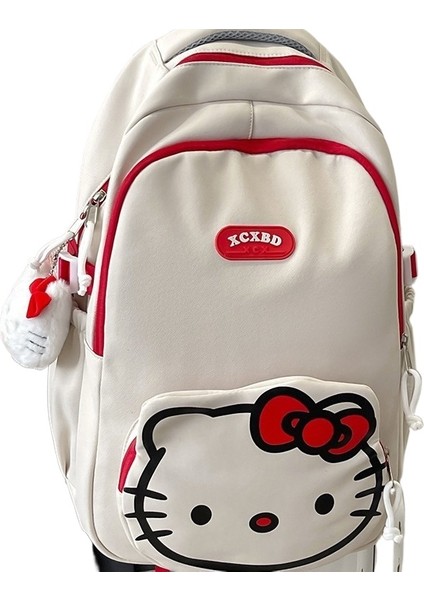 Yeni Sevimli Karikatür Kedi Okul Çantası Kız Ortaokul ve Lise Öğrencileri Karikatür Büyük Kapasiteli Hafif Yük Azaltma Sırt Çantası Üniversite (Yurt Dışından)