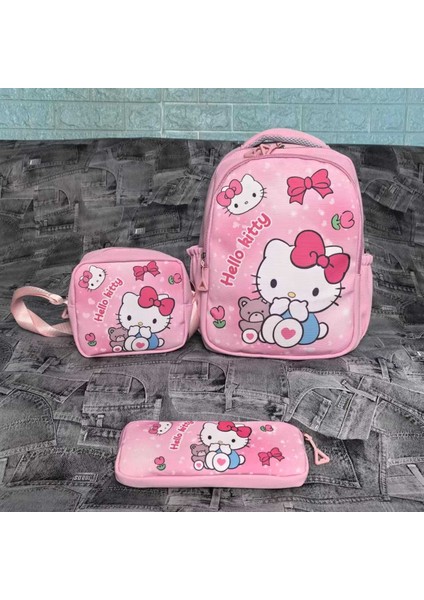 Yeni Ilkokul Öğrencileri Için Üç Parçalı Okul Çantası Baskılı Karikatür Kedi Kulomi Ortaokul ve Lise Öğrencileri Için Kadınlar Için Kalem Çantasıyla Sırt Çantası (Yurt Dışından) modelleri