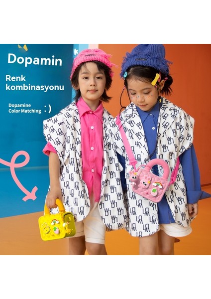 Yeni Kewu Cool Dopamin Çocuk Çantası Çapraz Omuz Küçük Çanta Erkek ve Kız Prenses Sevimli Elbise Taşınabilir Para Cüzdanı (Yurt Dışından) fiyatları