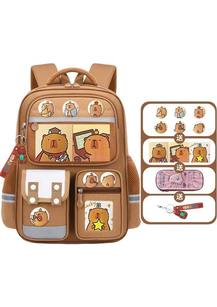 Ilkokul Öğrencileri Için Bir, Iki, Üç Ila Altı Arasında 25 Yeni Okul Çantası, Yükü Azaltan Büyük Kapasiteli Kapibala Çocuk Sırt Çantası (Yurt Dışından)