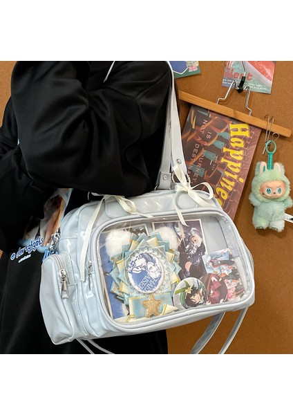 Yeni Çapraz Gövde Darı Günlük Çok Yönlü Şeffaf Bebek Çantası Tek Omuz Tuval Büyük Kapasiteli Kampüs Işe Gidip Gelme Ağrı Çantası Küçük Yemek Ağrı Çantası (Yurt Dışından) modelleri