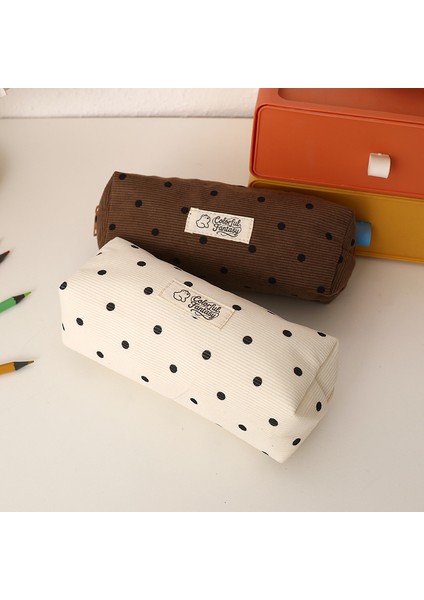 Yeni Basit Kore Noktalı Kalem Çantası Ins Kırtasiye Büyük Kapasiteli Yüksek Görünümlü Niş Öğrenci Kırtasiye Saklama Çantası Kalem (Yurt Dışından) fırsatları