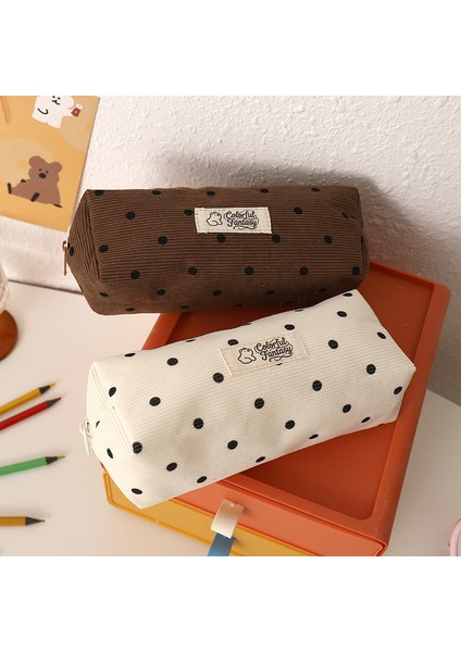 Yeni Basit Kore Noktalı Kalem Çantası Ins Kırtasiye Büyük Kapasiteli Yüksek Görünümlü Niş Öğrenci Kırtasiye Saklama Çantası Kalem (Yurt Dışından) indirimleri