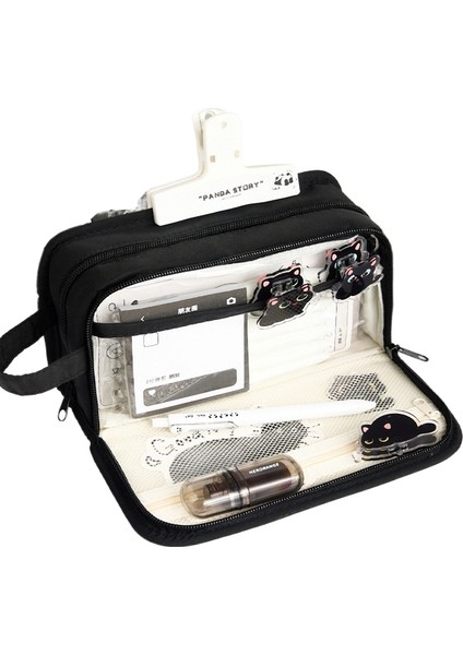 2025 Yeni Kalem Kutusu Büyük Kapasiteli Basit Çok Fonksiyonlu Depolama Kırtasiye Kutusu Öğrenciler Ortaokul ve Lise Öğrencileri Kadınlar Için Yüksek Görünümlü Kırtasiye Kalem Kutusu (Yurt Dışından)