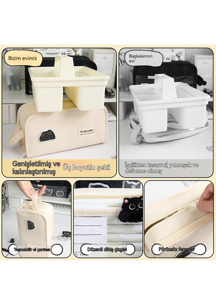 2025 Yeni Kalem Kutusu Büyük Kapasiteli Basit Çok Fonksiyonlu Depolama Kırtasiye Kutusu Öğrenciler Ortaokul ve Lise Öğrencileri Kadınlar Için Yüksek Görünümlü Kırtasiye Kalem Kutusu (Yurt Dışından) fiyatları