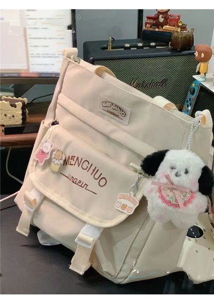 Yeni Ins Çok Yönlü Kolej Tarzı Messenger Çanta Ders Çantası Büyük Kapasiteli Çanta Omuz Çantası Kız Öğrenci Sınıf Işe Gidip Gidip Gelme Çantası (Yurt Dışından) indirimleri