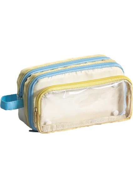 Yeni Büyük Kapasiteli Şeffaf Dopamin Çıkarılabilir Kontrast Renkli Kalem Çantası Basit Yeni Yüksek Görünümlü Ağrı Çantası Kırtasiye Çantası (Yurt Dışından)