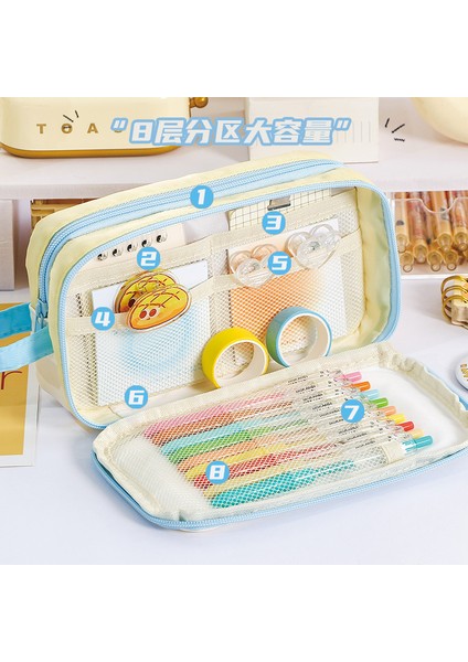 Yeni Büyük Kapasiteli Şeffaf Dopamin Çıkarılabilir Kontrast Renkli Kalem Çantası Basit Yeni Yüksek Görünümlü Ağrı Çantası Kırtasiye Çantası (Yurt Dışından) fiyatları