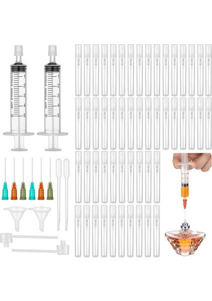 64 Parça 5 ml Parfüm Dolum Pompası Aletleri Parfüm Dekantör Seti 64 Parça 5 ml Parfüm Dolum Pompası Aletleri (Yurt Dışından)
