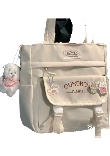 Yeni Ins Çok Yönlü Kolej Tarzı Messenger Çanta Ders Çantası Büyük Kapasiteli Çanta Omuz Çantası Kız Öğrenci Sınıf Işe Gidip Gidip Gelme Çantası (Yurt Dışından)