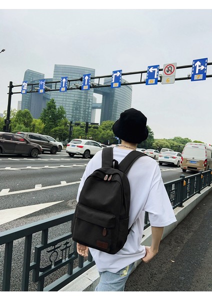 Yeni Rahat Dışarı Çıkış Sırt Çantası Büyük Kapasiteli Yeni Erkek Okul Çantası Açık Hava Seyahat Oxford Kumaş Erkek ve Kadın Sırt Çantası (Yurt Dışından) modelleri